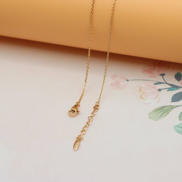 "Rose Gold “I ♥ U” Pendant Necklace with Crystals , XPNL0167 - Picture 12 of 13